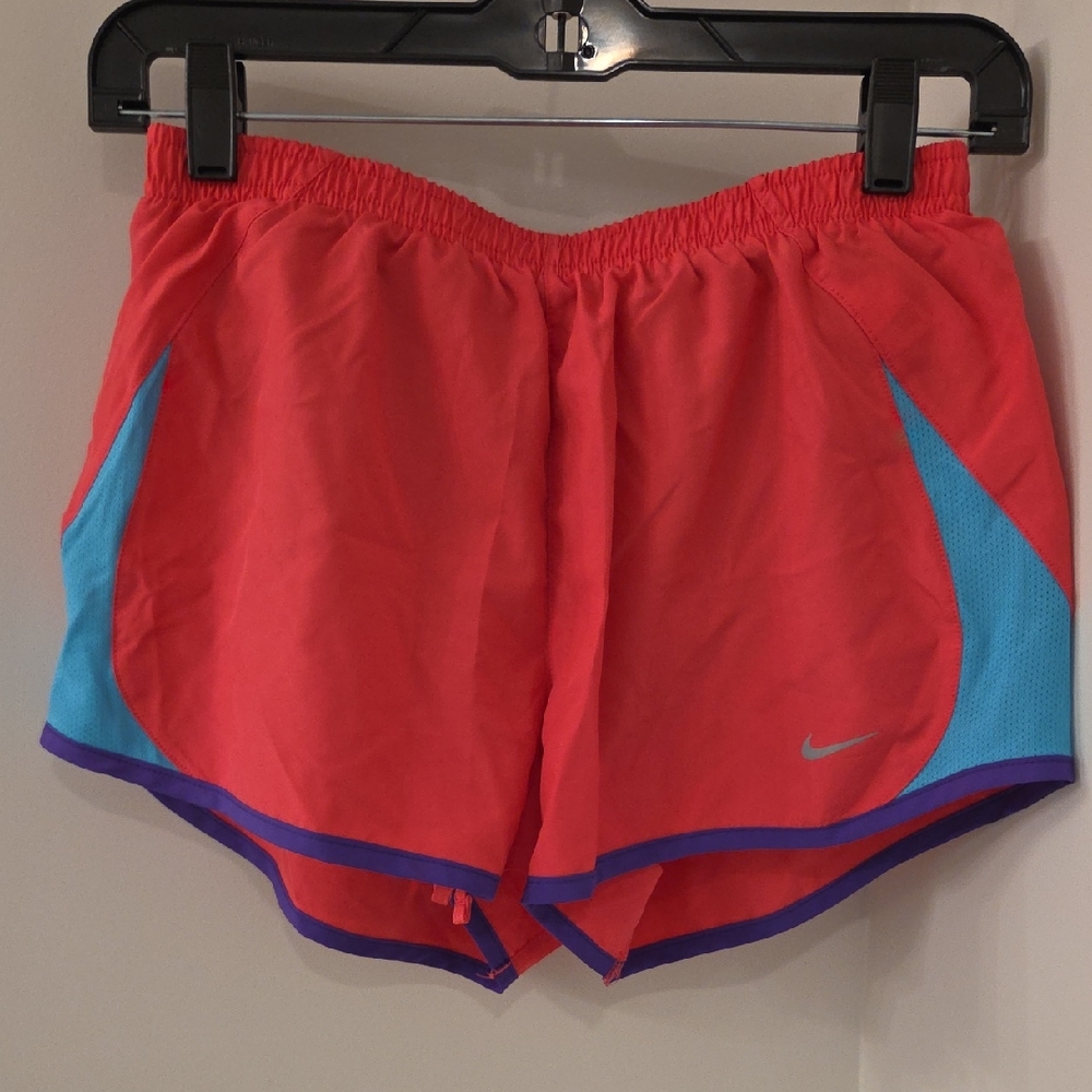 Nike Women's Red and Blue Athletic Shorts
